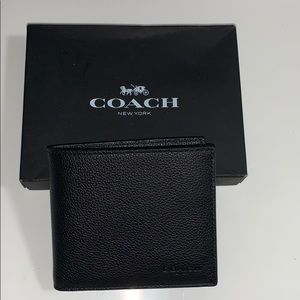 NEW w tags. Black Men Slim Coach Wallet.